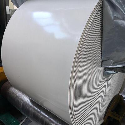 白色NNゴムコンベアベルト 3-12層と15Mpaの張力強さ